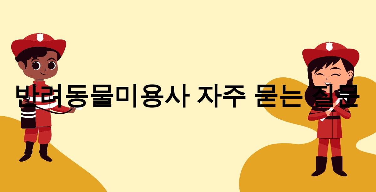 반려동물미용사 자주 묻는 질문