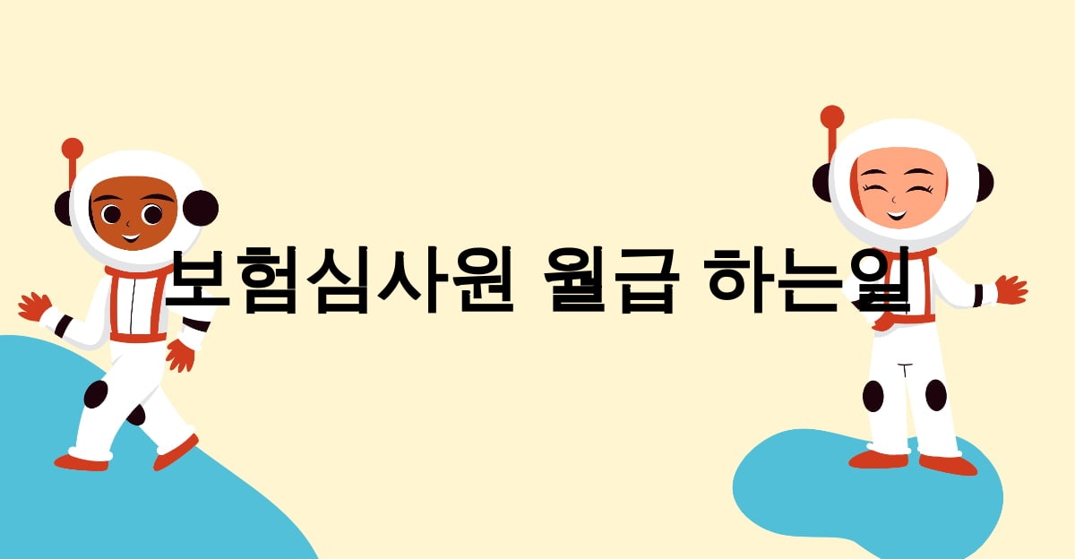 보험심사원 월급 하는일